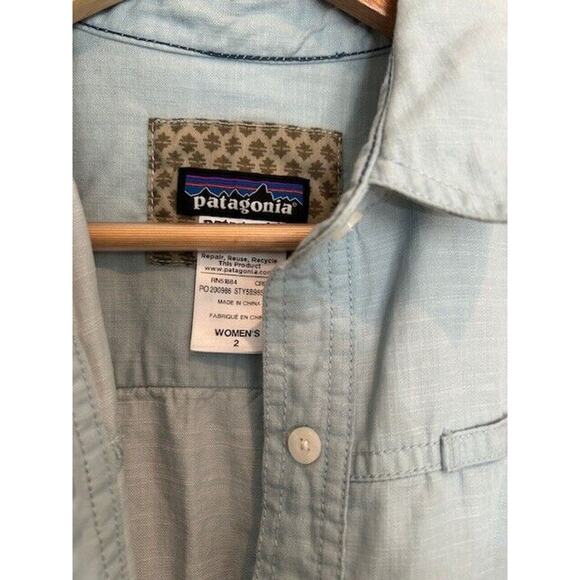 PATAGONIA Women's Chesser Island Chambray Dress Blue Size 2 - Picture 6 of 10
